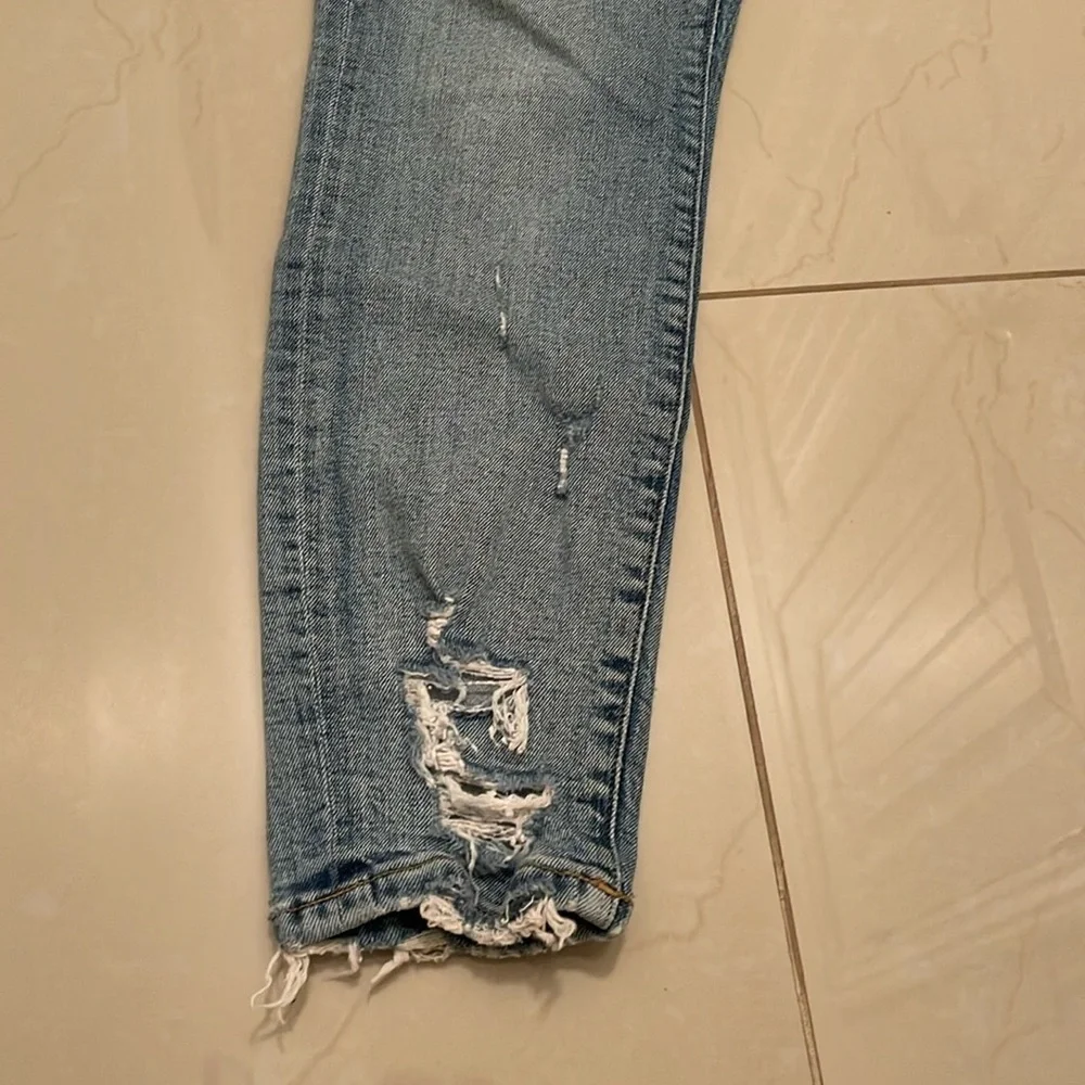 AGOLDE Sophie High Rise Ankle Crop Vertigo‎ Distressed Jeans women’s Sz 26 Blue